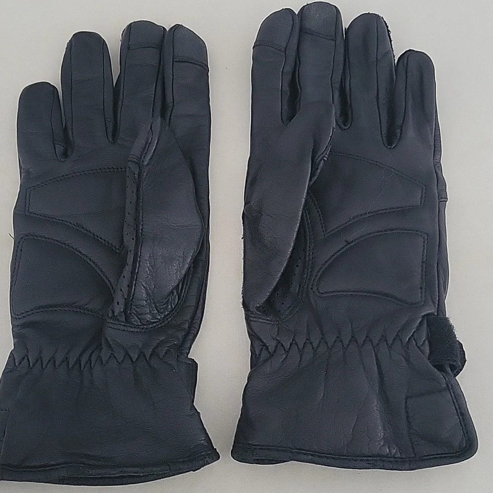Harley Davidson Leather Gloves, Red/White/Black, Small